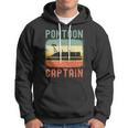 Pontoon Captain Retro Vintage Funny Boat Lake Outfit Hoodie
