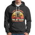 Retro I Like My Bourbon And My Cigar And Maybe Three People Funny Quote Tshirt Hoodie