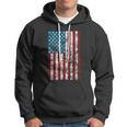 Retro Style 4Th July Usa Patriotic Distressed America Flag Gift Hoodie