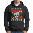 Santa Skull Candy Cane Ugly Christmas Sweater T-Shirt Men Hoodie