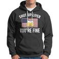 Shut Up Liver Youre Fine Flag 4Th Of July Funny Drinking Hoodie