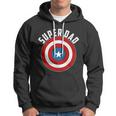 Super Dad Superhero Shield Fathers Day Hoodie