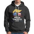 Trump 2024 Mean Tweets Usa Flag Sunglasses Funny Political Gift Hoodie