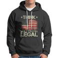 Vintage Old American Flag Think While Its Still Legal Hoodie