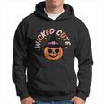 Wicked Cute Pumpkin Halloween Quote Graphic Design Printed Casual Daily Basic Hoodie