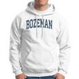 Bozeman Montana Mt Vintage Athletic Sports Navy Design Hoodie