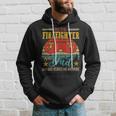 Firefighter Vintage Retro Im The Firefighter And Dad Funny Dad Mustache Hoodie