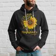 Firefighter Sunflower Love My Life As A Firefighters Wife Hoodie