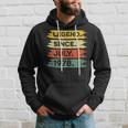 44Th Birthday Retro Vintage Legend Since July 1978 Hoodie Gifts for Him