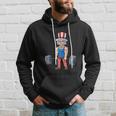 4Th Of July Uncle Sam Weightlifting Funny Hoodie Gifts for Him