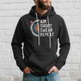 Aim Shoot Swear Repeat &8211 Archery Hoodie Gifts for Him