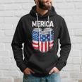 Beer American Flag 4Th Of July Merica Usa Men Women Drinking Hoodie Gifts for Him