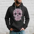 Breast Cancer Sugar Skull Day Of The Dead Dia De Los Muertos Hoodie Gifts for Him