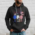 Cat 4Th Of July Costume Red White Blue Wine Glasses Funny Hoodie Gifts for Him