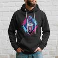 Colorful Wolf Painting Wolves Lover Hoodie Gifts for Him