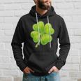 Cute St Patricks Day Lucky Glowing Shamrock Clover Hoodie Gifts for Him