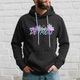 Detroit Skyline Paint Hoodie Gifts for Him