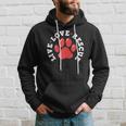 Dog Rescue Adopt Dog Paw Print Hoodie Gifts for Him