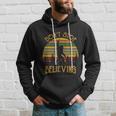 Dont Stop Believing Bigfoot Rock And Roll Retro Sasquatch Hoodie Gifts for Him