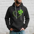 Dragonfly Heart Irish Shamrock Heart Clover St Patrick Day Hoodie Gifts for Him