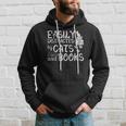 Easily Distracted By Cats And Books Funny Book Lover Hoodie Gifts for Him