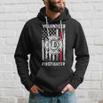 Firefighter Red Line Flag Fireman Wife Mom Volunteer Firefighter Hoodie Gifts for Him