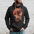 Halloween Cool Raven Crow Skull And Moon Hoodie Gifts for Him