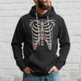 Halloween Day Of Dead Skeleton Flowers Decorated Men Hoodie Graphic Print Hooded Sweatshirt Gifts for Him
