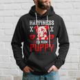 Happiness Is A Warm Puppy Cute Dog Pitbull Dad Hoodie Gifts for Him
