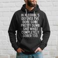 In Alcohols Defense Hoodie Gifts for Him