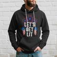 Lets Get Lit 4Th Of July With Fireworks Gift Hoodie Gifts for Him