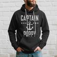 Mens Vintage Captain Poppy Personalized Family Cruise Boating Hoodie Gifts for Him