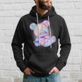 Pastel Kawaii Cute Goth Punk Teddy Bear Hoodie Gifts for Him