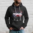 Red White And Blue Wine Glass 4Th Of July V2 Hoodie Gifts for Him
