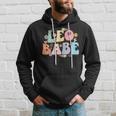 Retro Groovy Leo Babe July & August Birthday Leo Zodiac Sign Hoodie Gifts for Him