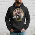 Rock The Test Test Day Teacher Testing Day Rainbow Teacher Hoodie Gifts for Him