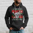 Santa Skull Candy Cane Ugly Christmas Sweater T-Shirt Men Hoodie Gifts for Him
