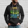 Save Bees Rescue Animals Recycle Plastic Earth Day Planet Funny Gift Hoodie Gifts for Him