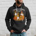 Three Cute Gnomes Halloween Pumpkin Autumn Fall Hoodie Gifts for Him