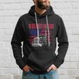 Trucker Truck Driver American Flag Trucker Hoodie Gifts for Him