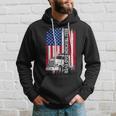 Trucker Trucker Best Truckin Dad Ever Usa Flag Driver Fathers Day _ Hoodie Gifts for Him