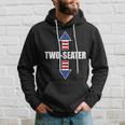 Two-Seater Usa Flag Arrows Funny Hoodie Gifts for Him