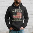 Vintage Usa Flag Defend America Defund Politicians Hoodie Gifts for Him