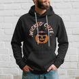 Wicked Cute Pumpkin Halloween Quote Graphic Design Printed Casual Daily Basic Hoodie Gifts for Him