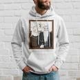 Funny American Gothic Cat Parody Ameowican Gothic Graphic Hoodie Gifts for Him