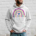 Hello First Grade Rainbow Back To School Teacher Kids Hoodie Gifts for Him