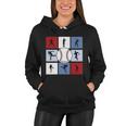 Baseball Lover Silhouette Baseball Lover Baseball Bat Women Hoodie