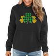 Buffalo Shamrock Plaid Irish Clovers Graphic Design Printed Casual Daily Basic Women Hoodie