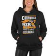 Cornhole And Beer Thats Why Im Here Funny Cornhole Women Hoodie