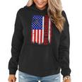Firefighter Retro American Flag Firefighter Dad Jobs Fathers Day V2 Women Hoodie